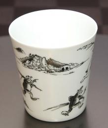 香蘭社 フリーカップ(鳥獣戯画・猿追い)