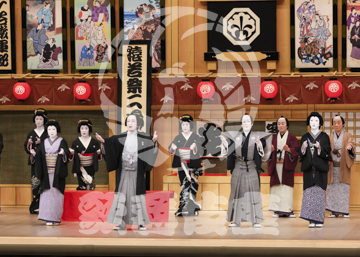 【2月】弥栄芝居賑猿若座芝居前